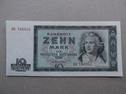Zdjęcie oferty: Niemcy NRD 10 marek 1964  ser.EU  UNC 