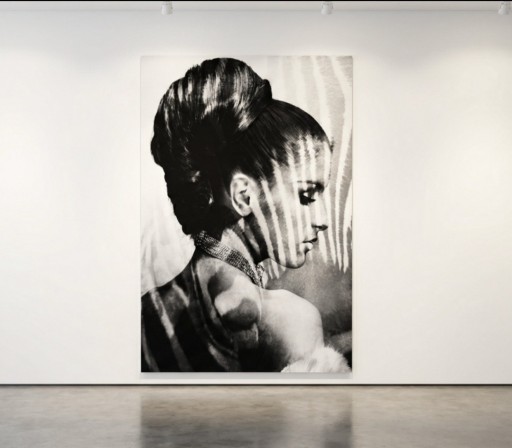 Zdjęcie oferty: Plakat A3 czarno biały kobieta zebra fine art print