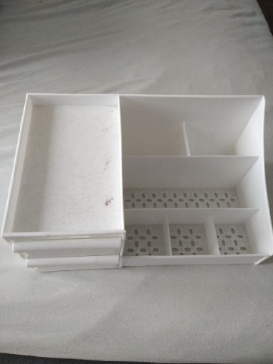 Zdjęcie oferty: Organizer na kosmetyki Satis 28,5x17x12,5 cm biały