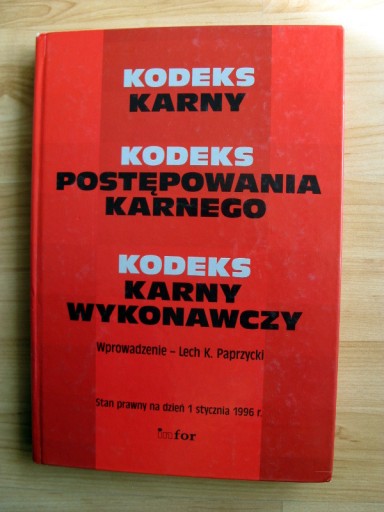 Zdjęcie oferty: Kodeks karny postępowania wykonawczy Paprzycki 96