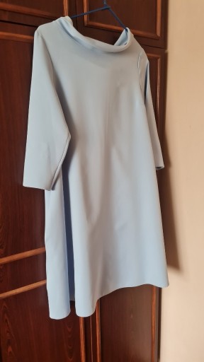 Zdjęcie oferty: Błękitna sukienka M luźna kieszenie komunia wesele