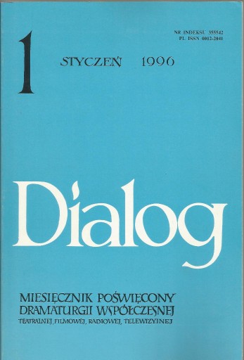 Zdjęcie oferty: Dialog miesięcznik nr 1/1996