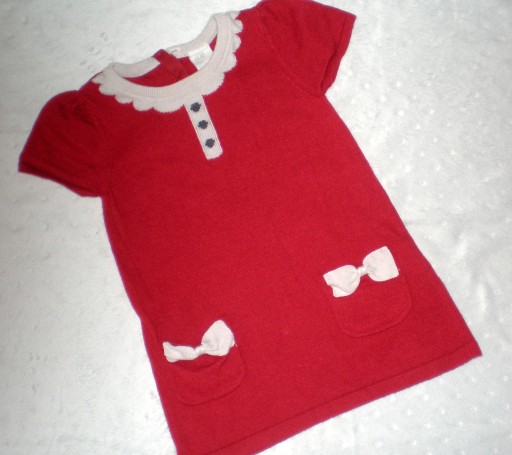Zdjęcie oferty: H&M czerwona dzianinowa sukienka kokardki 