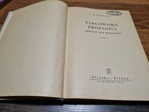 Zdjęcie oferty: Targowisko próżności - William Makepeace Thackeray