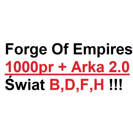 Zdjęcie oferty: Forge Of Empires 1000pr + ARKA 2.0.