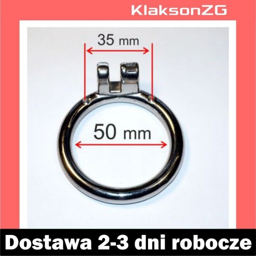 Zdjęcie oferty: Ring kolor Srebrny, obręcz do pas cnoty 50 mm