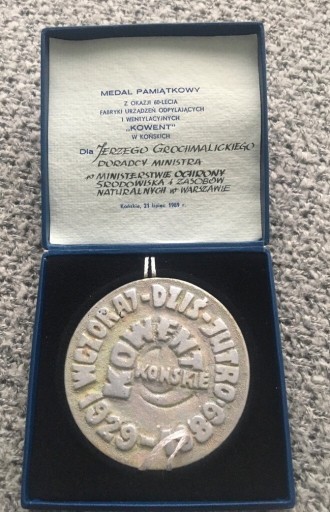 Zdjęcie oferty: Medal pamiątkowy 60 lecie KOWENT Końskie 