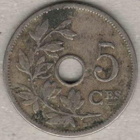 Zdjęcie oferty: Belgia 5 centymów centimes 1906 Q 19 mm