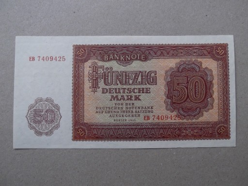 Zdjęcie oferty: Niemcy NRD 50 marek 1955 ser.EB UNC  