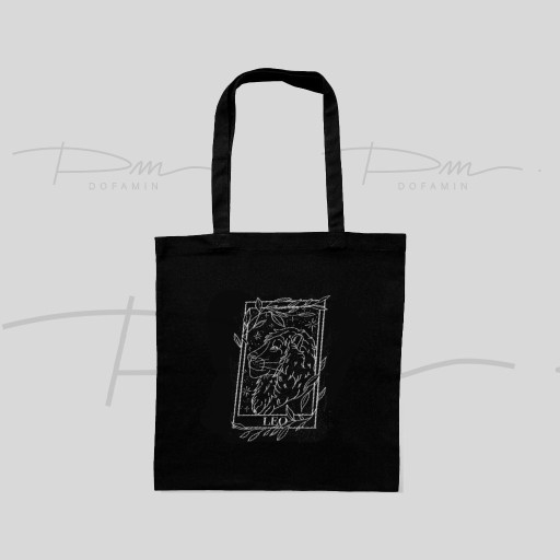 Zdjęcie oferty: Torba z haftem zodiaku Leo, torba zakupowa z astrologicznym znakiem