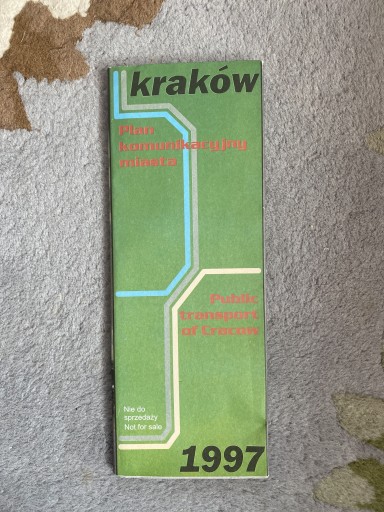 Zdjęcie oferty: Plan komunikacyjny Krakowa 1997 Rarytas