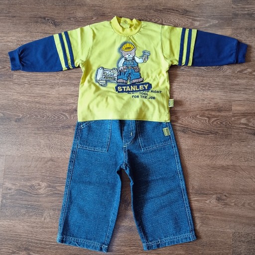 Zdjęcie oferty: Komplet STANLEY 92 spodnie jeans bluza +18m