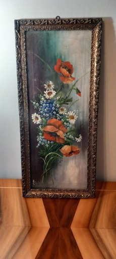 Zdjęcie oferty: Stary obraz olejny kwiaty