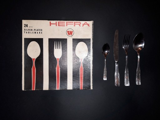 Zdjęcie oferty: Komplet posrebrzanych sztućców Hefra 
