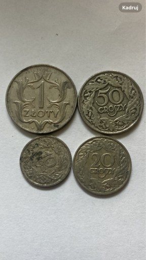 Zdjęcie oferty: Zestaw4 monet 10gr,20gr,50gr 1923 1zł  1929