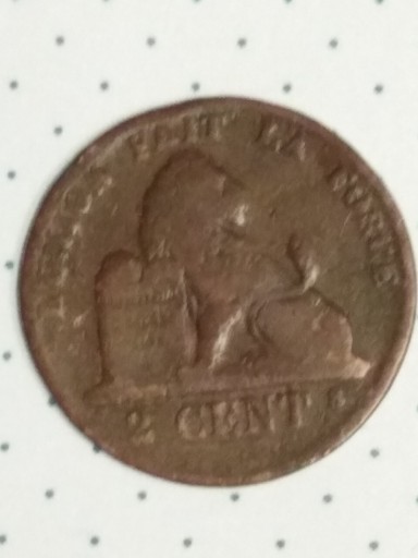 Zdjęcie oferty: Moneta 2 centymy Belgia 1869