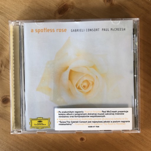 Zdjęcie oferty: A Spotless Rose Paul McCreesh Gabrieli Consort CD