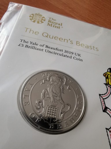 Zdjęcie oferty: Moneta  5 Funtów 2019 The Royal Mint The Yale