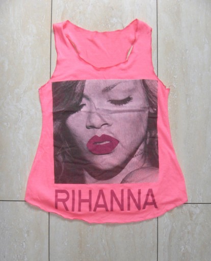 Zdjęcie oferty: Neonowa różowa bluzka na ramiączkach RIHANNA 36,S