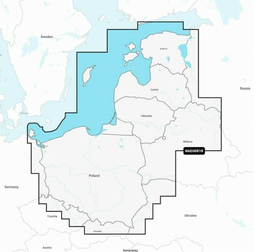 Zdjęcie oferty: Mapa Navionics NAEU081R - Polska jeziora, Bałtyk