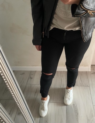 Zdjęcie oferty: Spodnie Zara jeansy 38 M dziury 