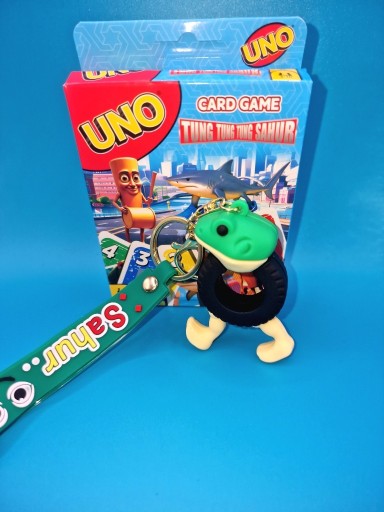 Zdjęcie oferty: Karty UNO – BRAINROT + Brelok Żaba w Oponie -silikon