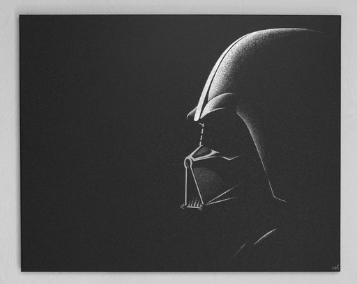 Zdjęcie oferty: Star War Darth Vader obraz ręcznie grawerowany