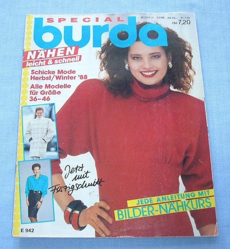 Zdjęcie oferty: Burda Special jesień/zima 1988 z wykrojami opisami