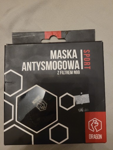 Zdjęcie oferty: Maska antysmogowa Dragon Sport rozm.S +2filtry N99