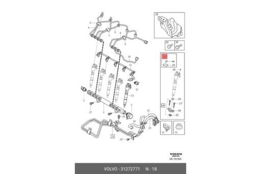 Zdjęcie oferty: VOLVO OE 31272771 ORINGI WTRYSKIWACZA 