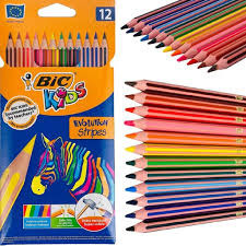 Zdjęcie oferty: Kredki BIC Kids Eco Evolution Stripes 12 Kolorów