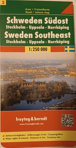 Zdjęcie oferty: Szwecja południowo-wschodnia mapa Freytag & Berndt