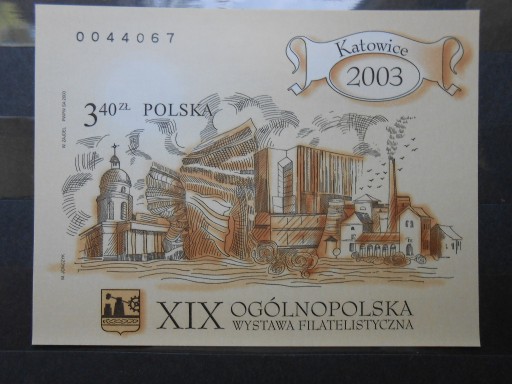 Zdjęcie oferty:  Blok cięty czysty XIX O.W.F. Katowice 2003r