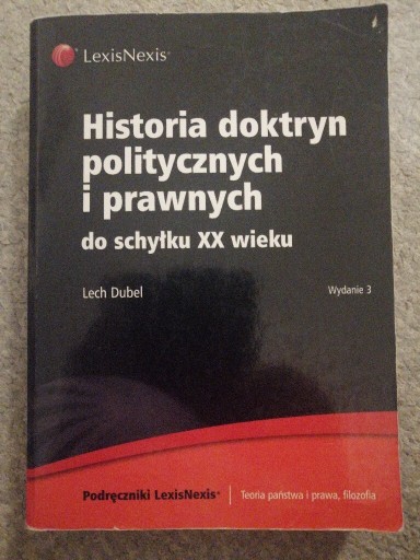 Zdjęcie oferty: Historia doktryn politycznych i prawnych. L. Dubel