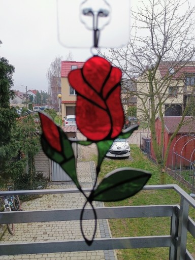 Zdjęcie oferty: Witrażyk  prezent dekoracja Róża 