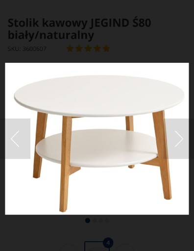 Zdjęcie oferty: Stolik kawowy okrągły średnica 80cm drewno /mdf