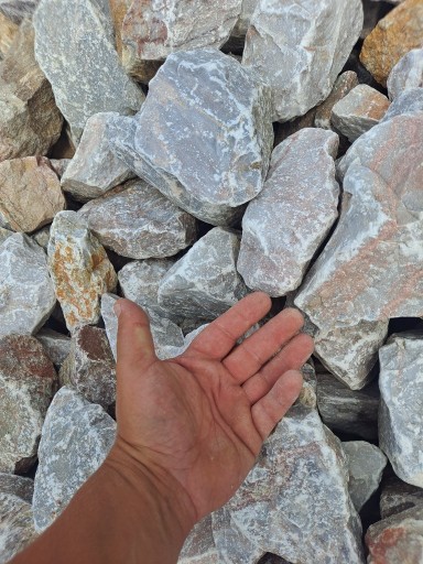 Zdjęcie oferty: Kamień gabionowy Kraków, gabion różowy 60-120 mm, transport mała wywrotka