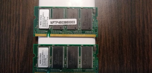 Zdjęcie oferty:  Pamięć RAM 512MB 2x256Mosel DDR PC2100U 266Mhz 