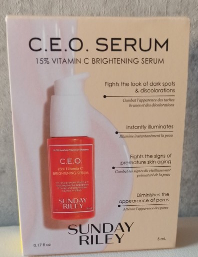 Zdjęcie oferty: Serum 5 ml sunday riley witamina C. E. O. Serum 15
