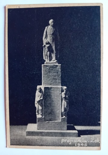 Zdjęcie oferty: Pocztówka - Projekt pomnika, 1946 r. 