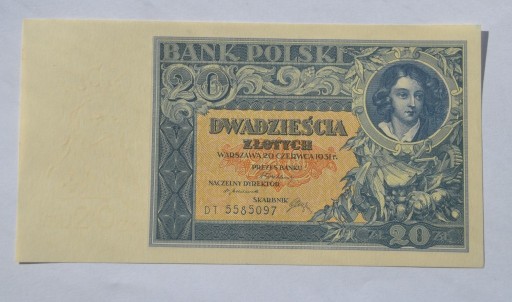 Zdjęcie oferty: Polska. 20 złotych z 1931 roku. UNC