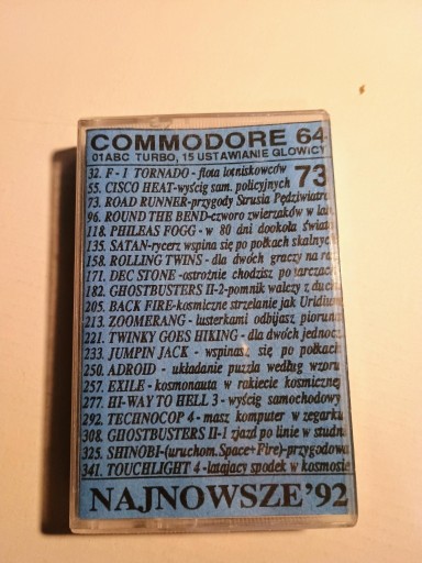 Zdjęcie oferty: WALDICO 73 Najnowsze 92 - kaseta Commodore 64