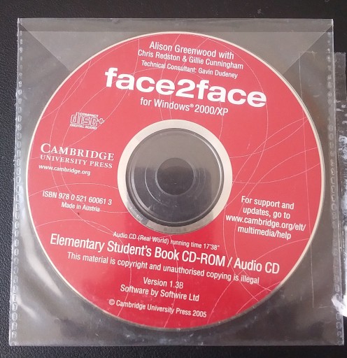 Zdjęcie oferty: face2face Elementary - płyta CD