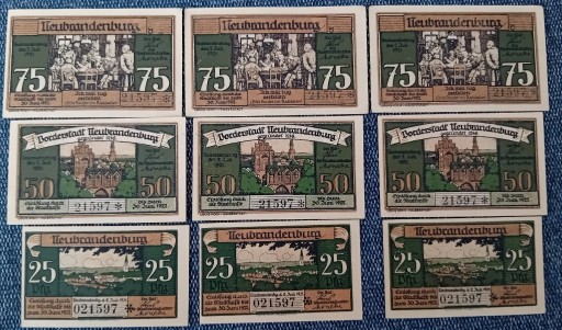 Zdjęcie oferty: (QWE) Neubrandenburg 9szt kat.935.2a( Numerator !)