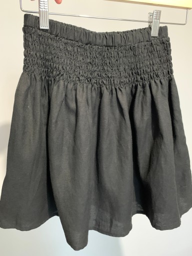 Zdjęcie oferty: Czarna spódniczka z lnem, 146 cm