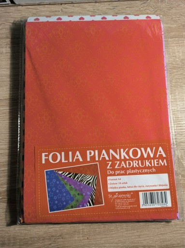 Zdjęcie oferty: Pianka dekoracyjna A4 wzory folia piankowa