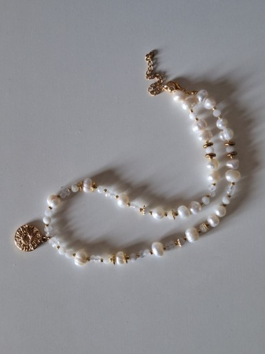 Zdjęcie oferty: Naszyjnik z kamieni perły naturalne księżycowy 