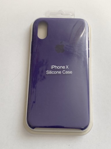 Zdjęcie oferty: Plecki Apple silicone Case IPhone X fioletowy
