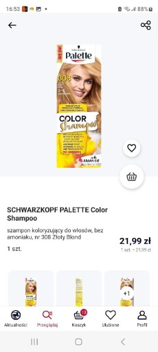 Zdjęcie oferty: Palette Schwarzkopf color shampo złoty blond 308