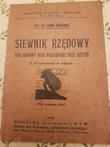 Zdjęcie oferty: Siewnik rzędowy, 1913